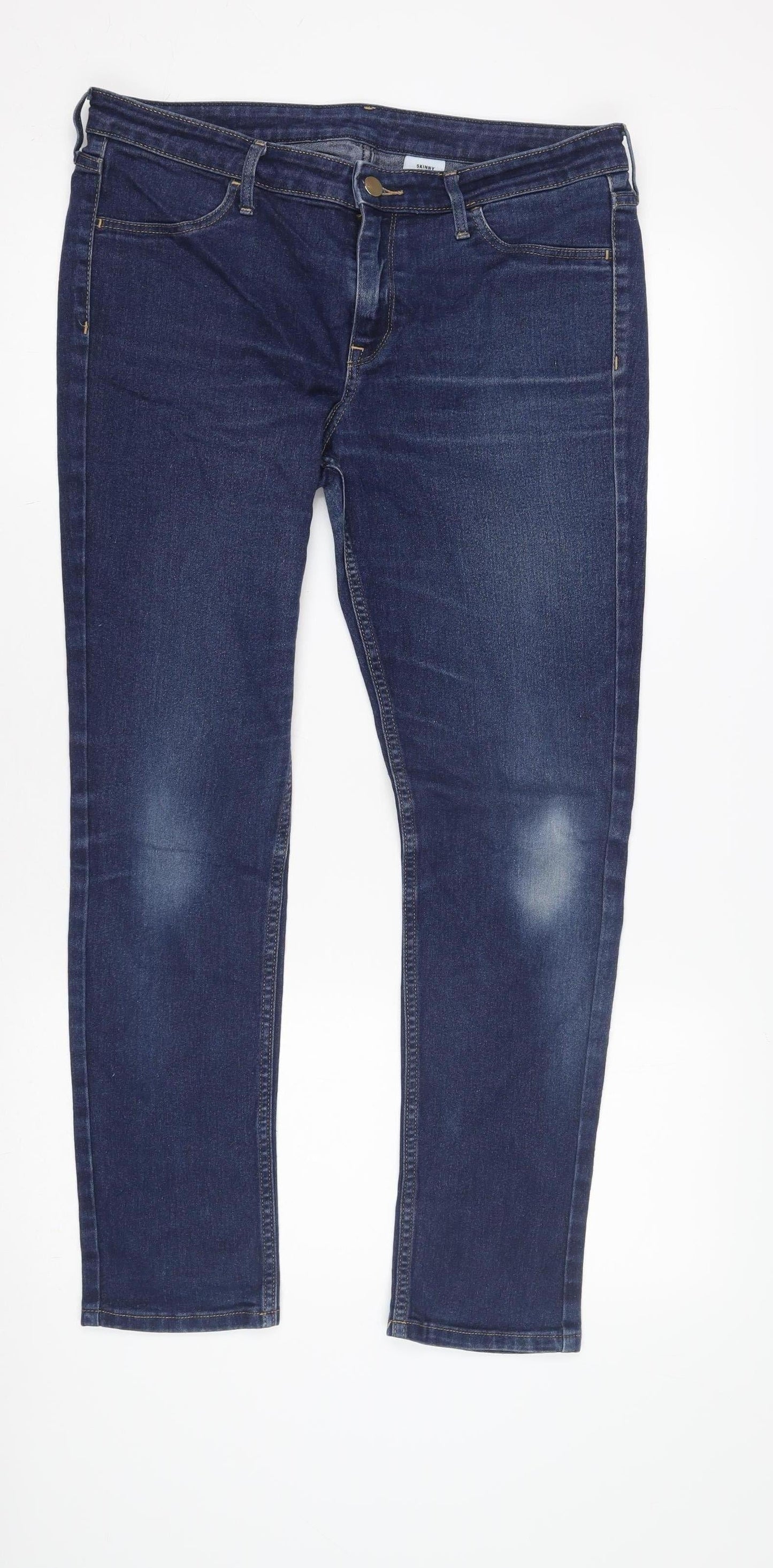 H&M Men's Blue Skinny Jeans, Size 32, Regular Fit