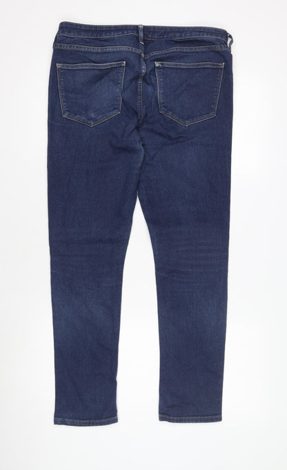 H&M Men's Blue Skinny Jeans, Size 32, Regular Fit