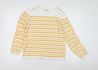 Damart Women's Multicoloured Striped Pullover Jumper - M