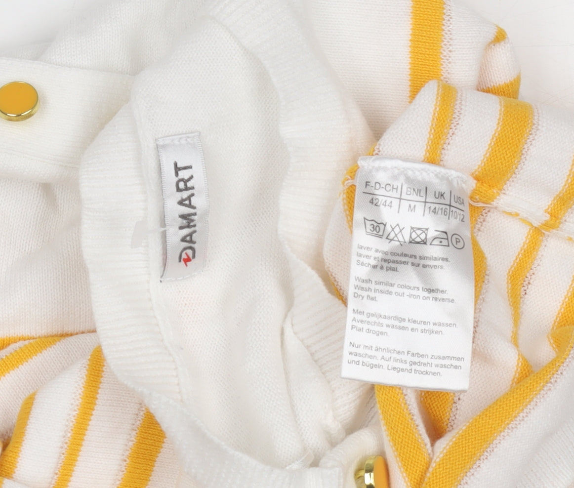 Damart Women's Multicoloured Striped Pullover Jumper - M