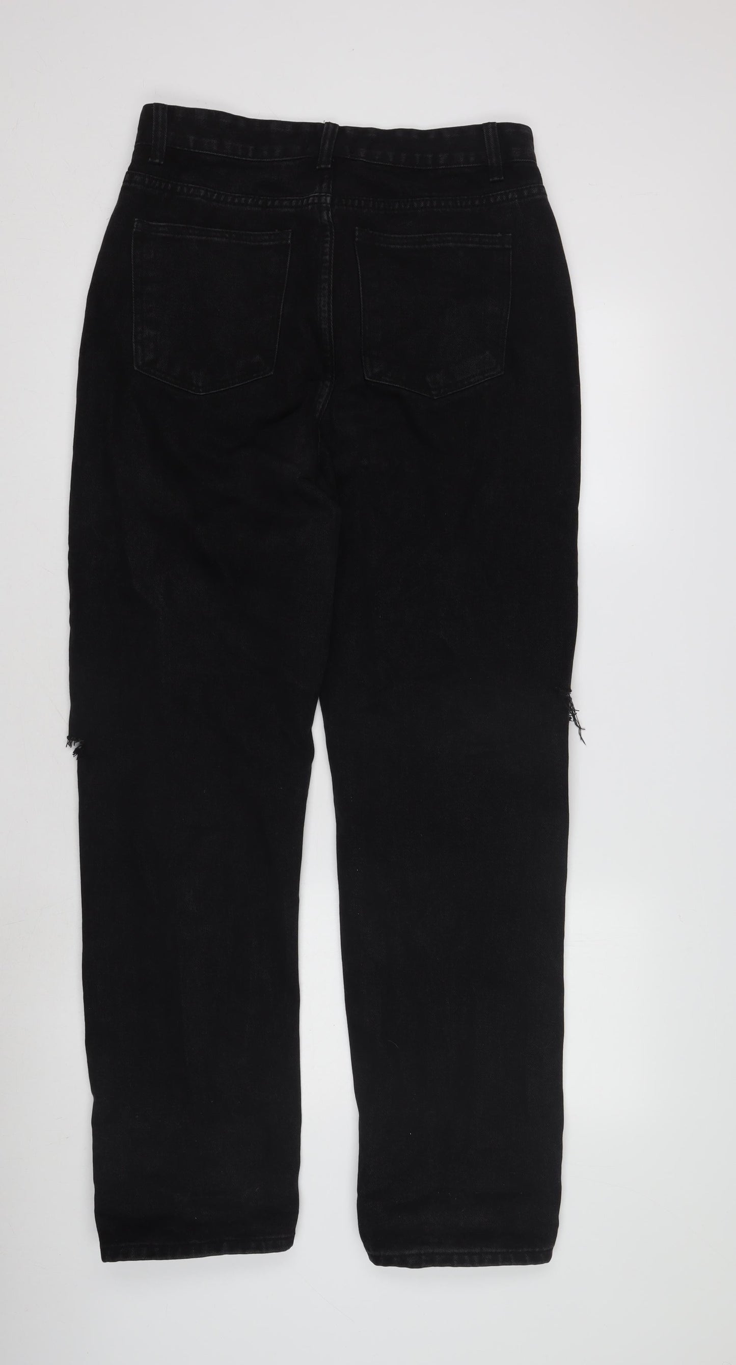 PrettyLittleThing Women's Black Jeans Size 14 Distressed