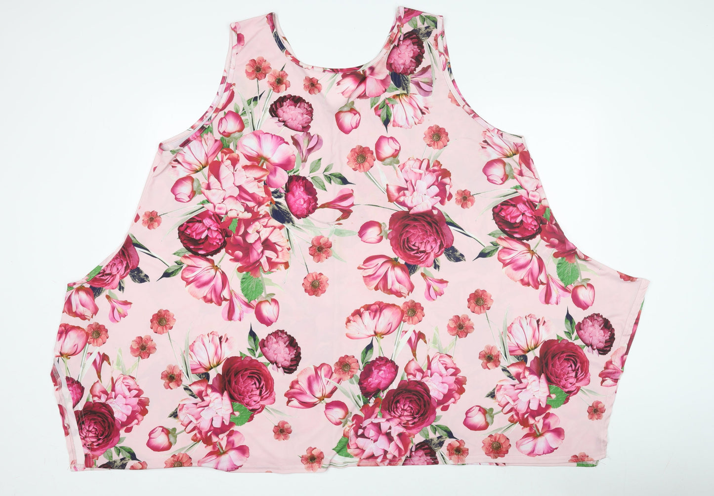 Womens UK Size 24 Yours Pink Basic Tank