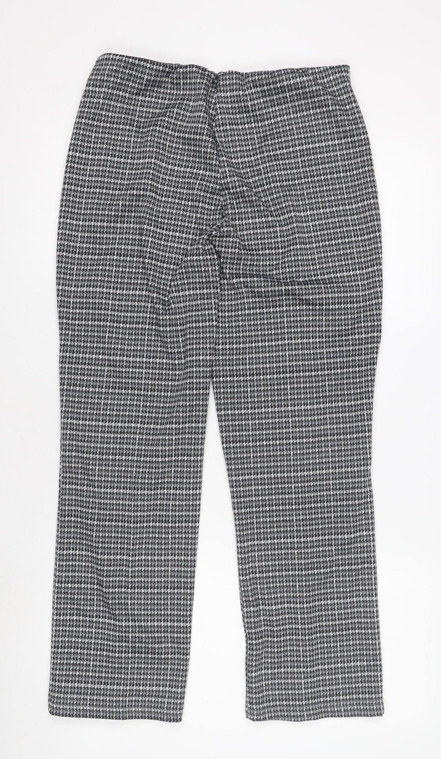 Bonmarché Women's Black Check Trousers Size 10