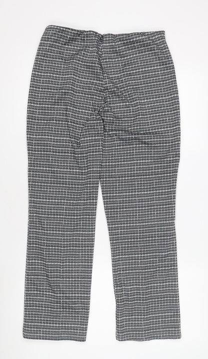 Bonmarché Women's Black Check Trousers Size 10