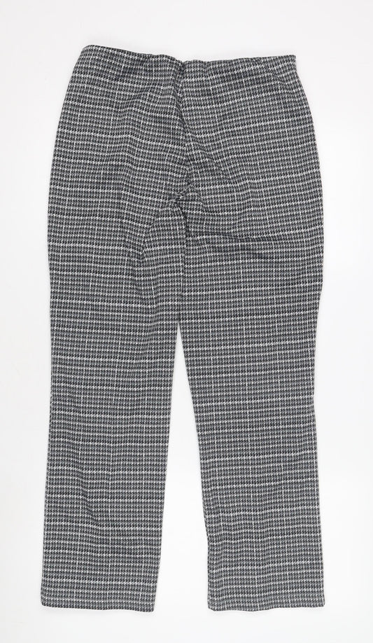 Bonmarché Women's Black Check Trousers Size 10
