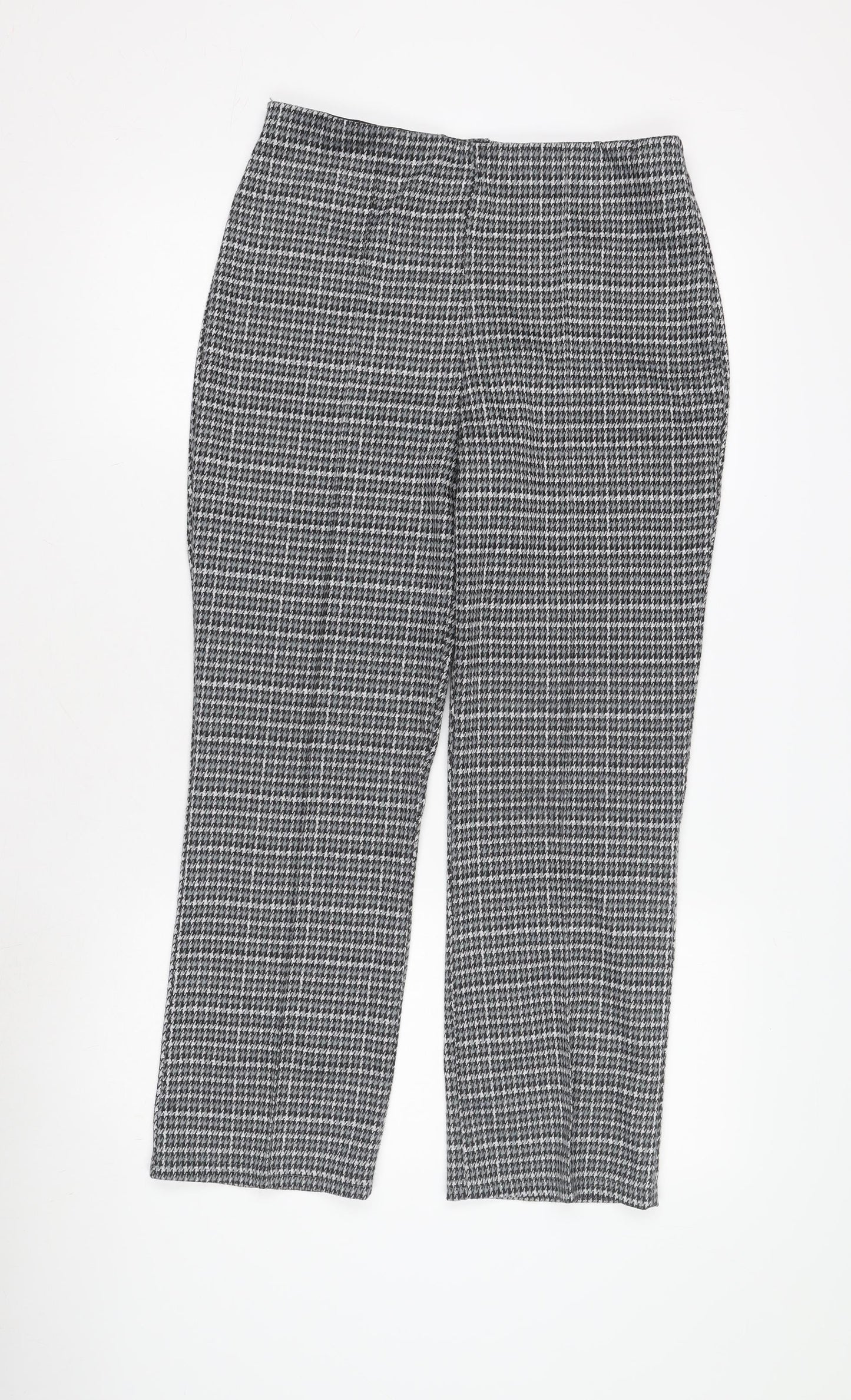 Bonmarché Women's Black Check Trousers Size 10