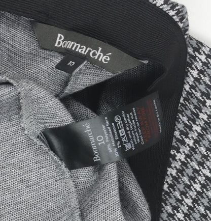 Bonmarché Women's Black Check Trousers Size 10