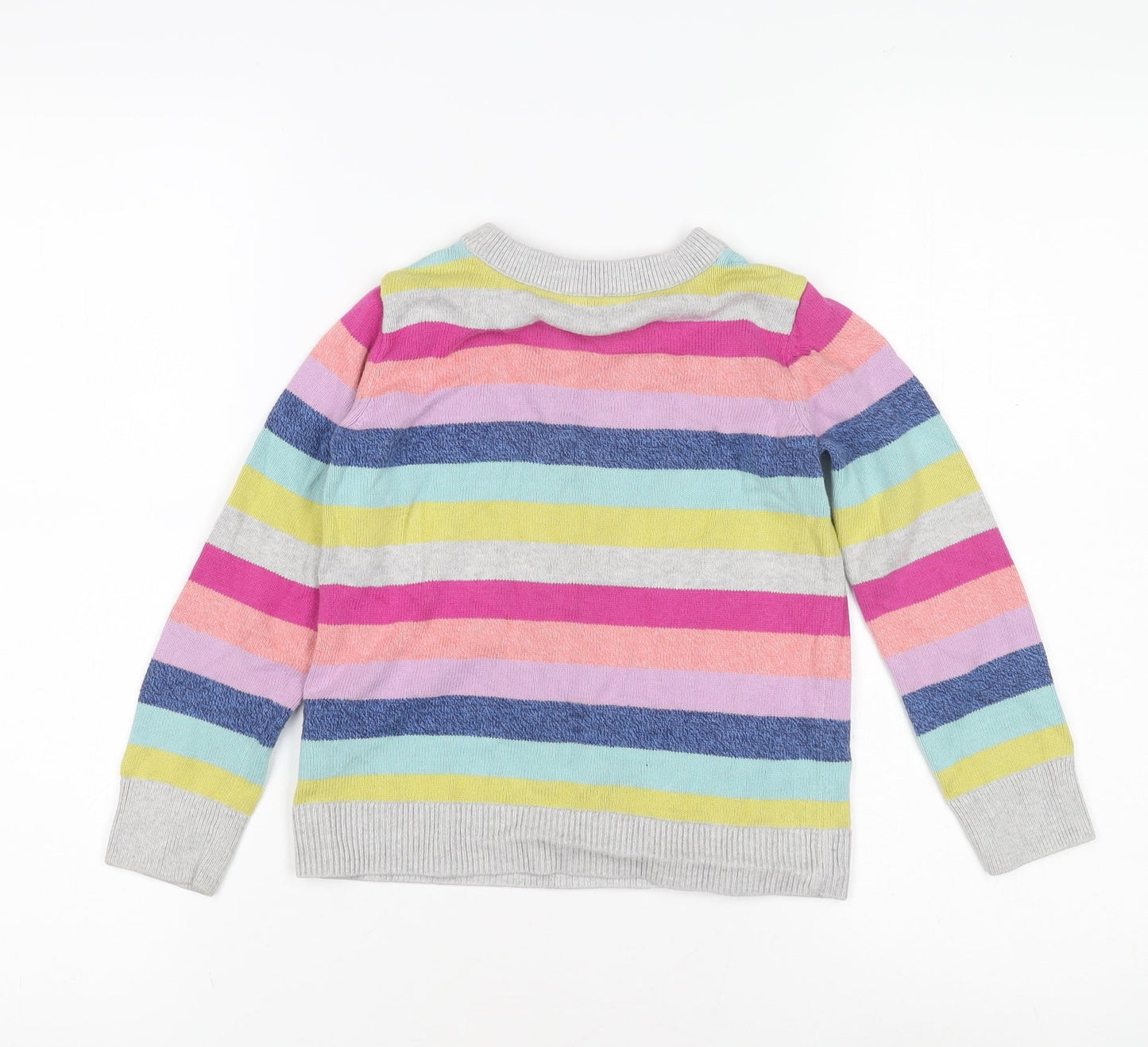 GAP Kids Multicoloured Striped Pullover Jumper S Girls