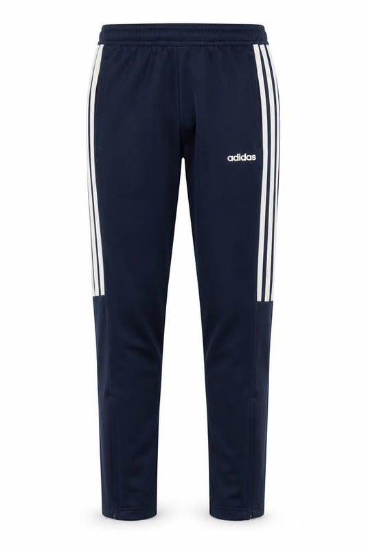 Front view of Adidas boys’' blue track pants -, size 12, sports ready