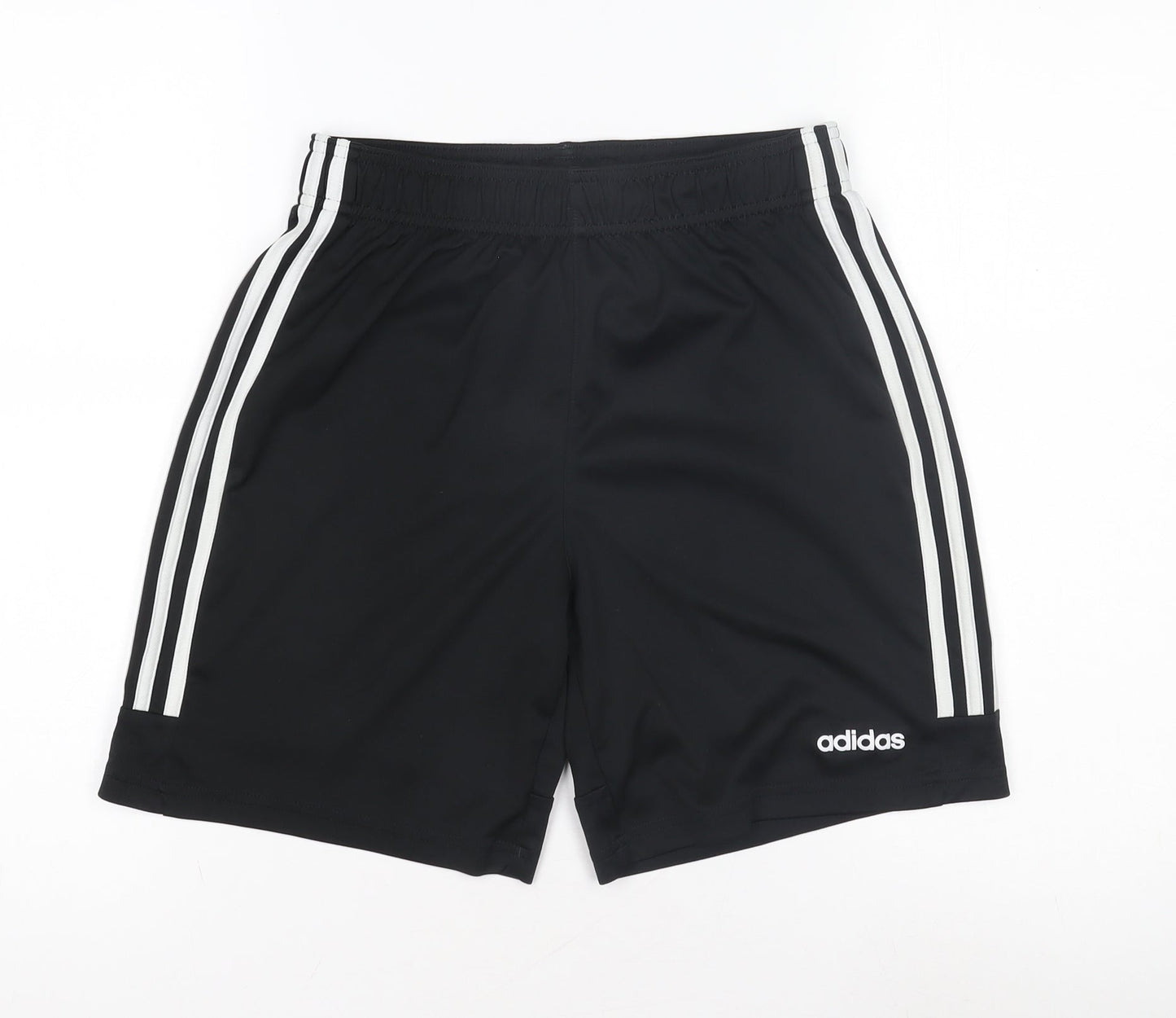 Adidas Boys Black XL Athletic Shorts with Stripes