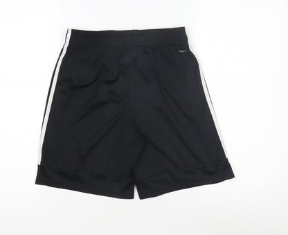 Adidas Boys Black XL Athletic Shorts with Stripes