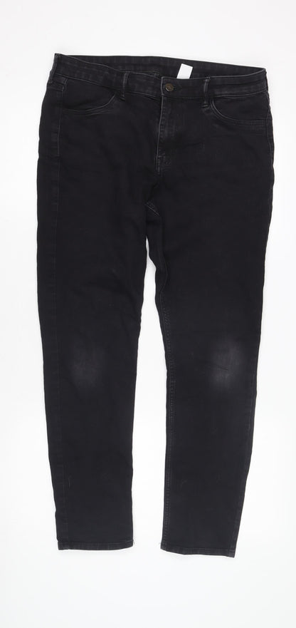 Womens UK Size M Unknown Regular Fit Skinny Black Jeans