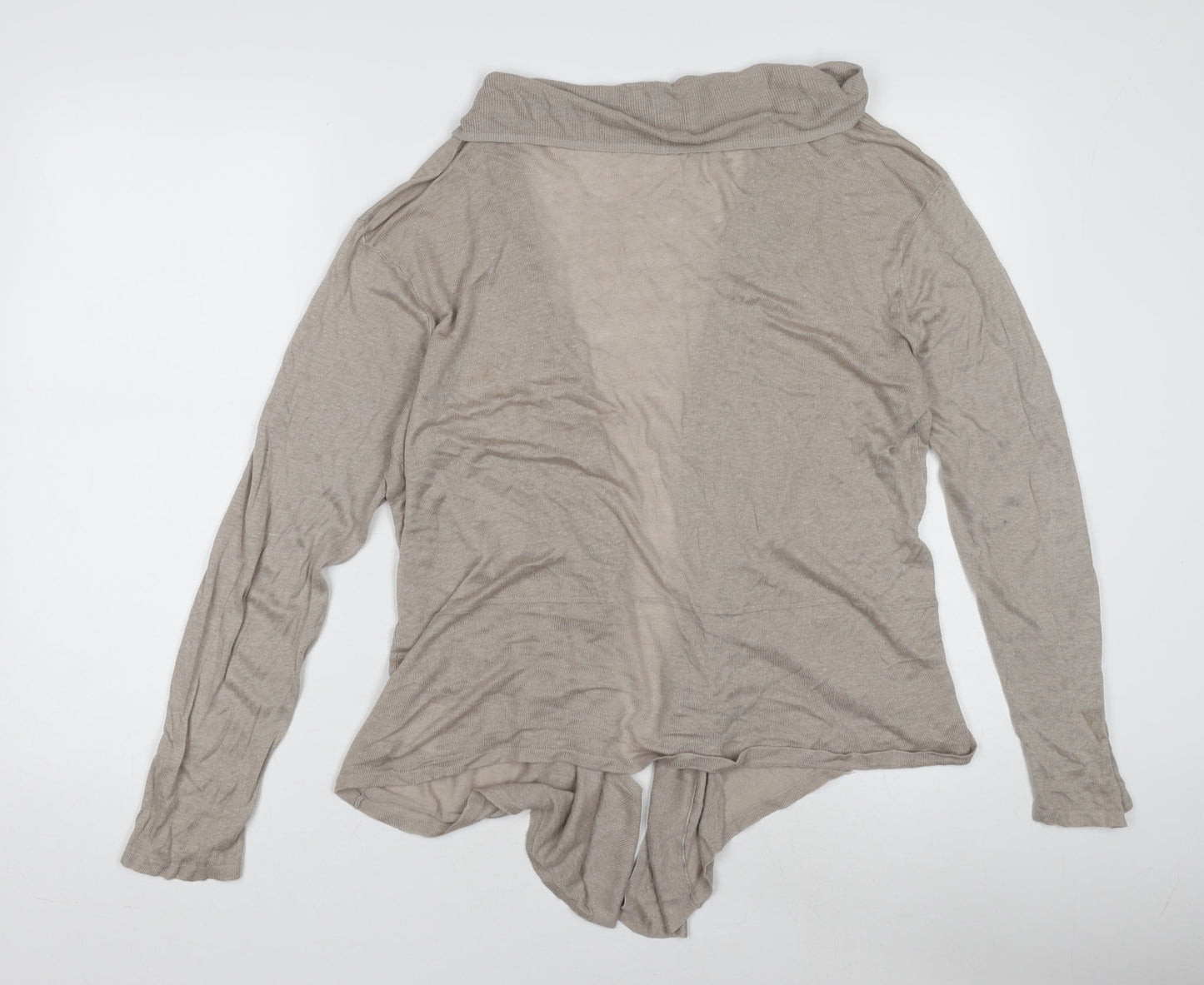 Womens UK Size 16 Emreco Beige Cardigan Jumper