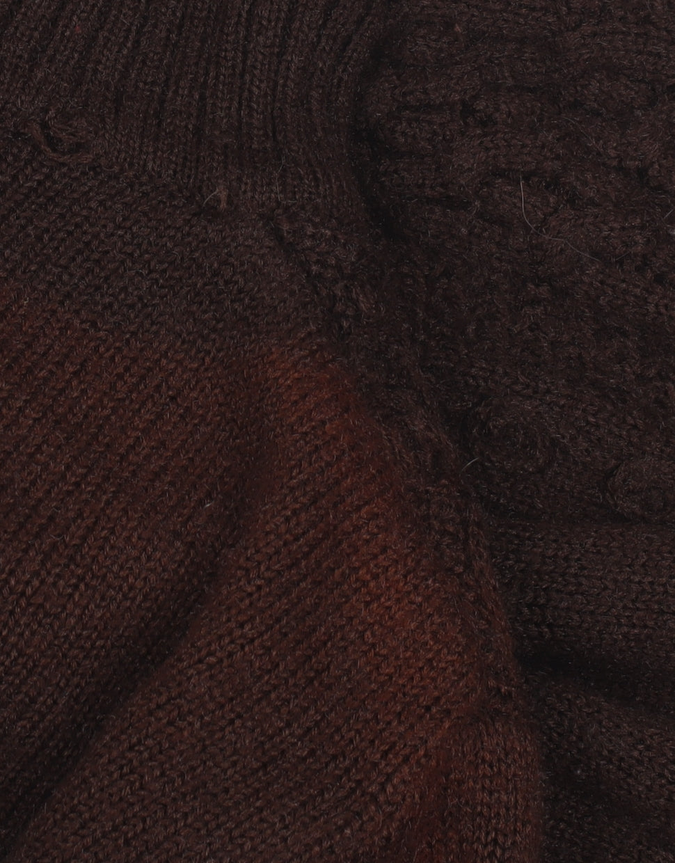 Kolette Women's M Brown Cable-Knit Cardigan