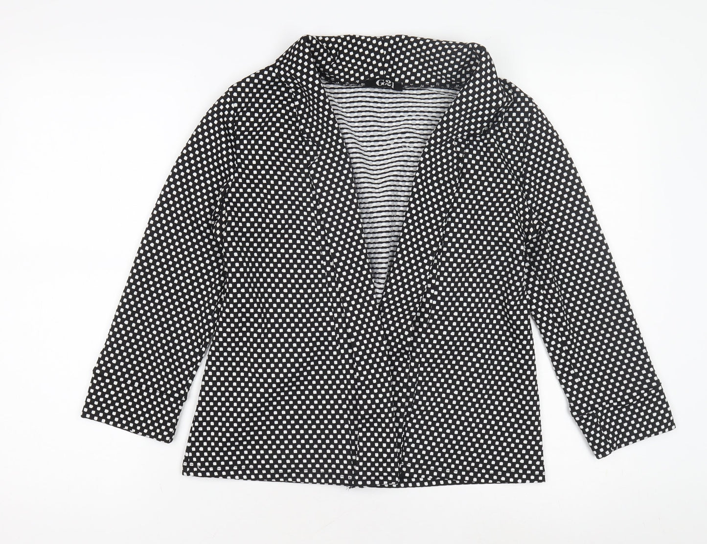 George Women's Black Polka Dot Jacket Size 10