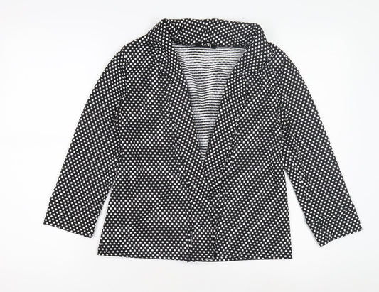 George Women's Black Polka Dot Jacket Size 10