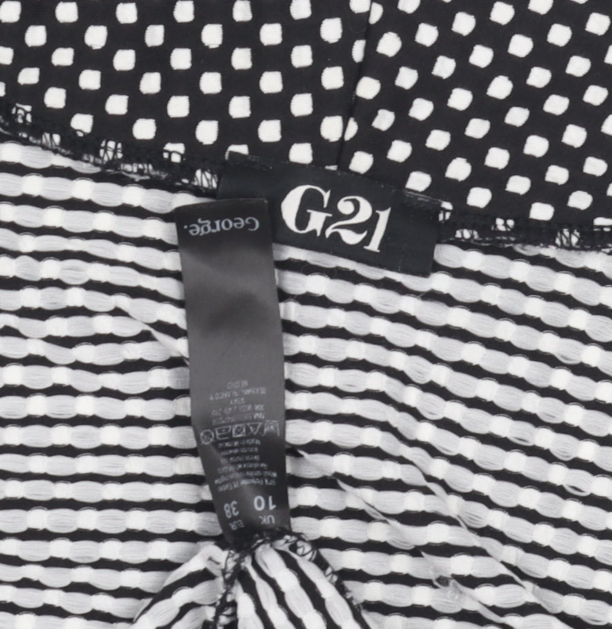 George Women's Black Polka Dot Jacket Size 10