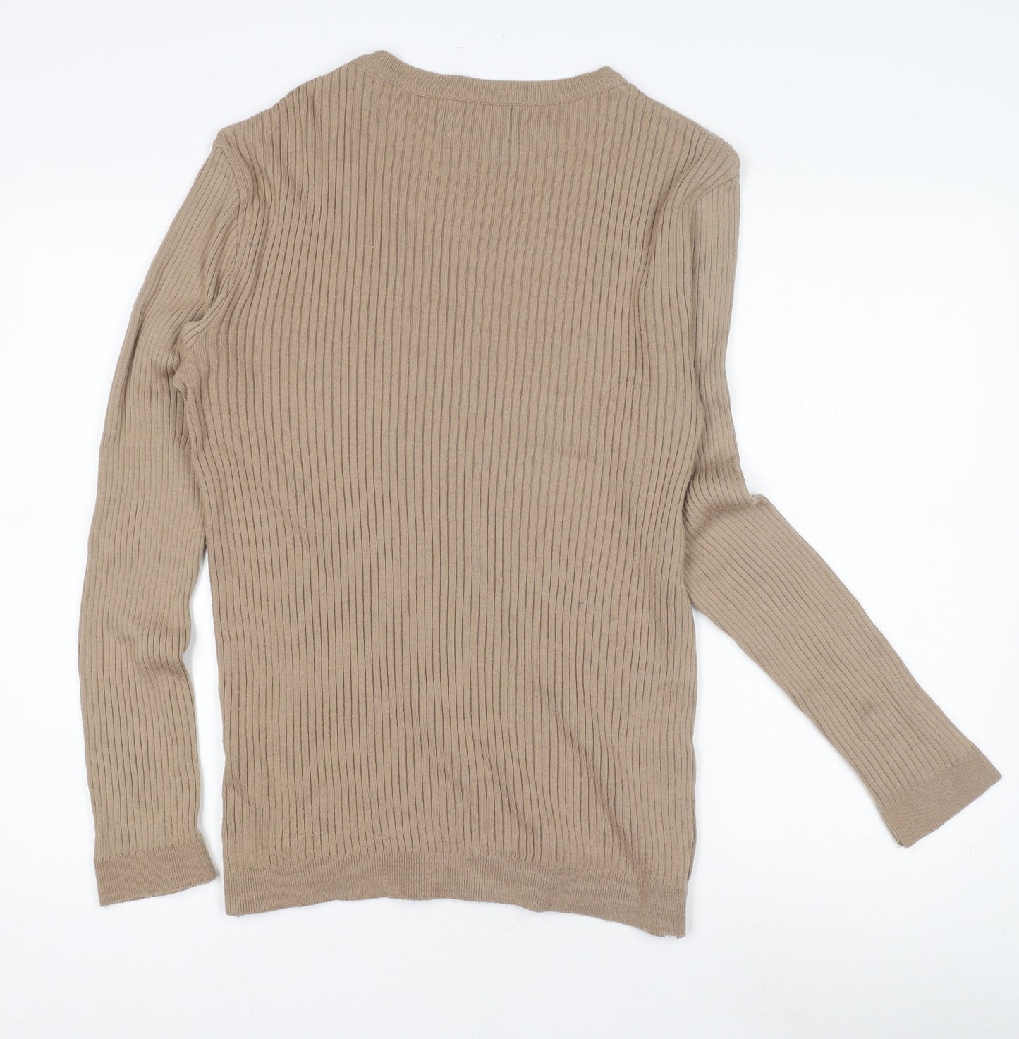 Topman Men's Beige Pullover Jumper, M, Crew Neck