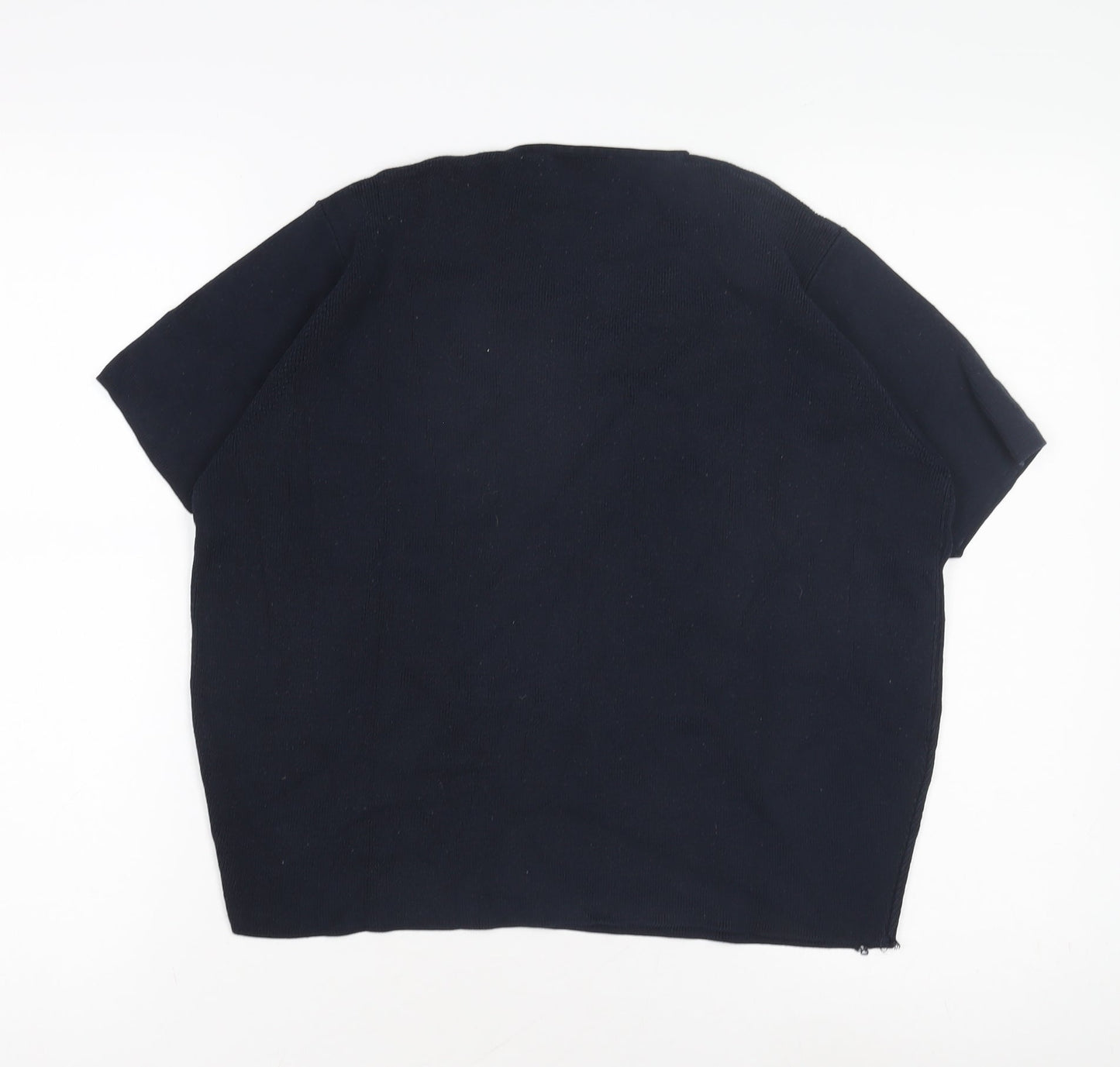Jonelle Women's Blue V-Neck Wool Jumper - Size 14