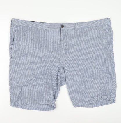 Marks and Spencer Men’s Blue Striped Chino Shorts 48