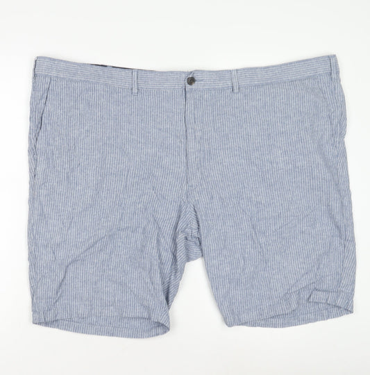 Marks and Spencer Men’s Blue Striped Chino Shorts 48