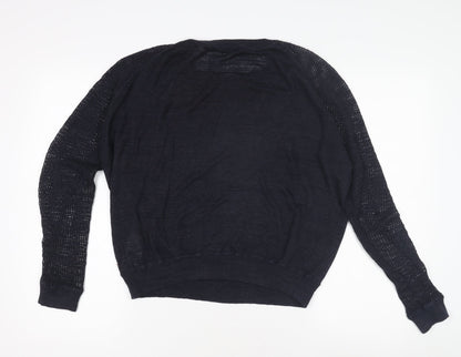 Hugo Boss Women's Black Pullover Jumper, L, Crew Neck