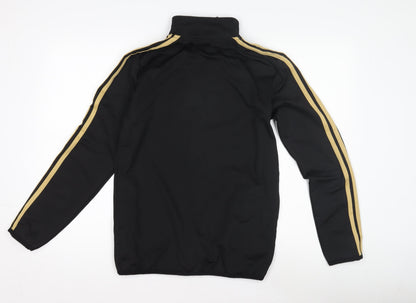 adidas Boys Black Track Jacket, S, Lightweight Sportswear