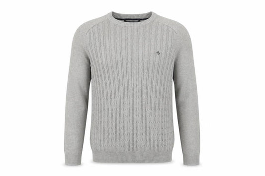 Original Penguin Men's Grey Wool Pullover Jumper