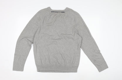 Original Penguin Men's Grey Wool Pullover Jumper
