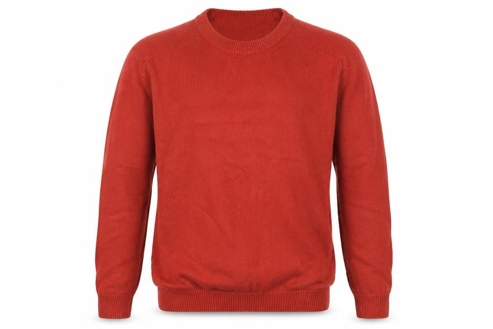 Front view of Cotton Men's Red Cotton jumper, Large