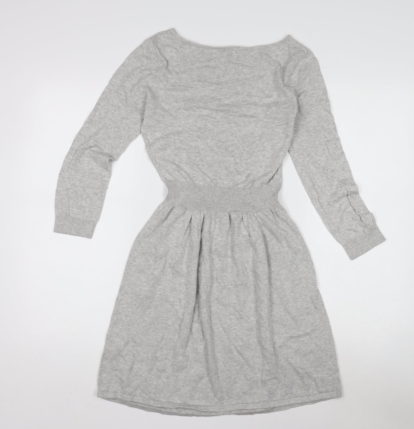 ASOS Women’s Grey Knit Dress Boat Neck Size 10