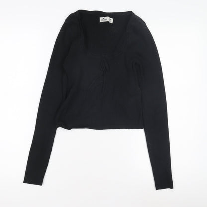 Womens UK Size M Hollister Black Pullover Jumper