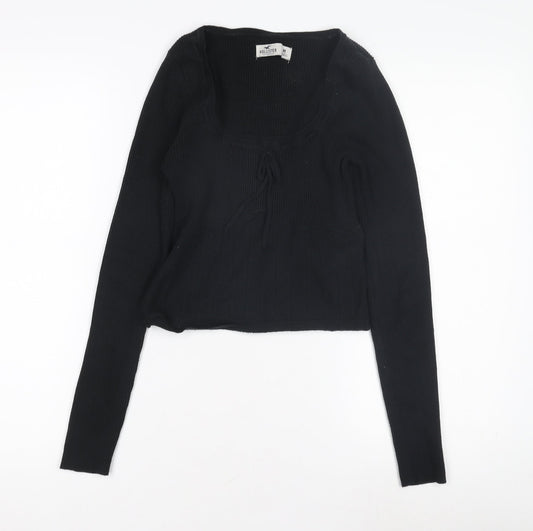 Womens UK Size M Hollister Black Pullover Jumper