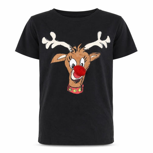 Sophie Girls Black Reindeer T-Shirt 14-15 Years