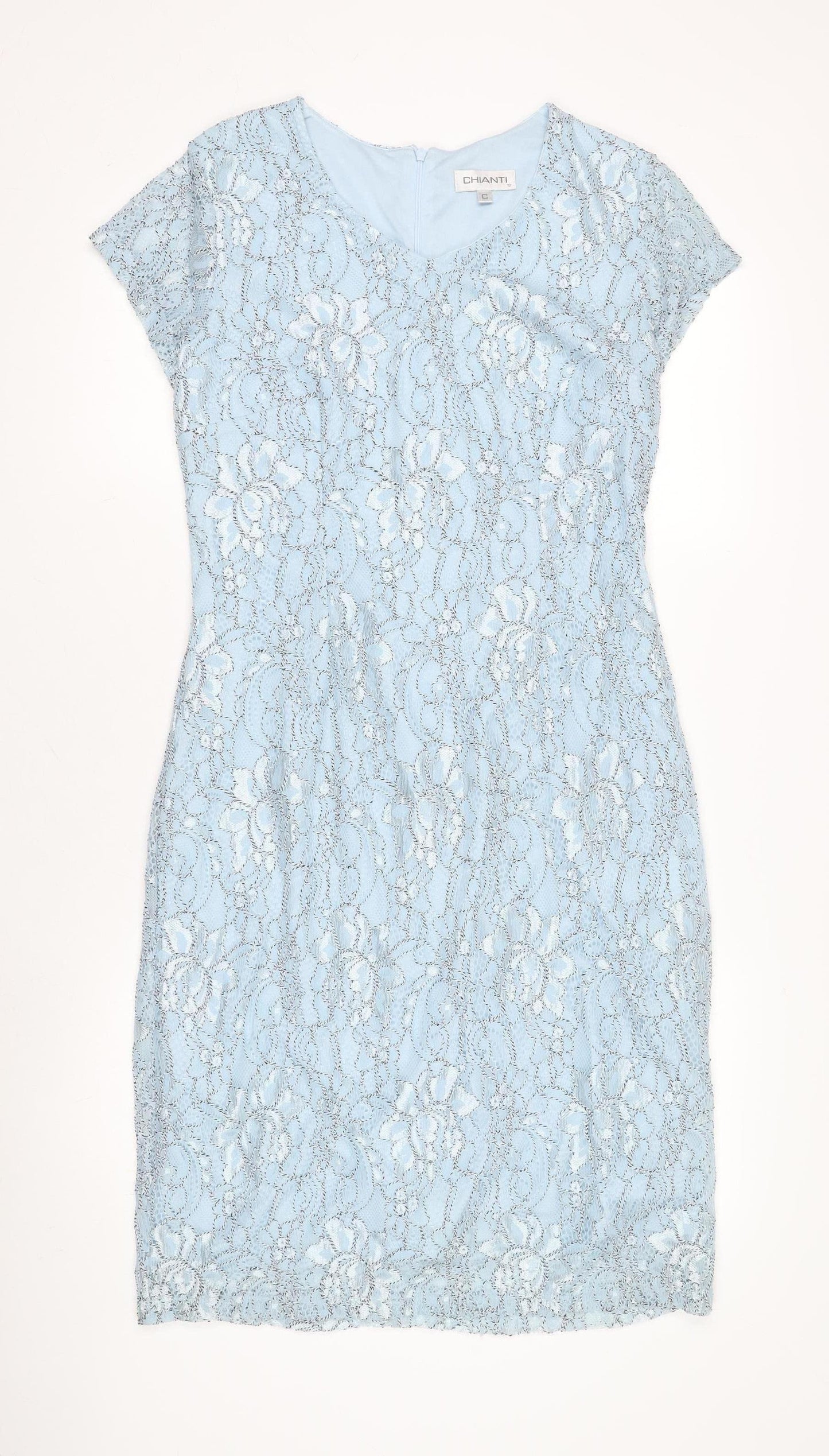 Chianti Women's Blue Sheath Dress Size 12