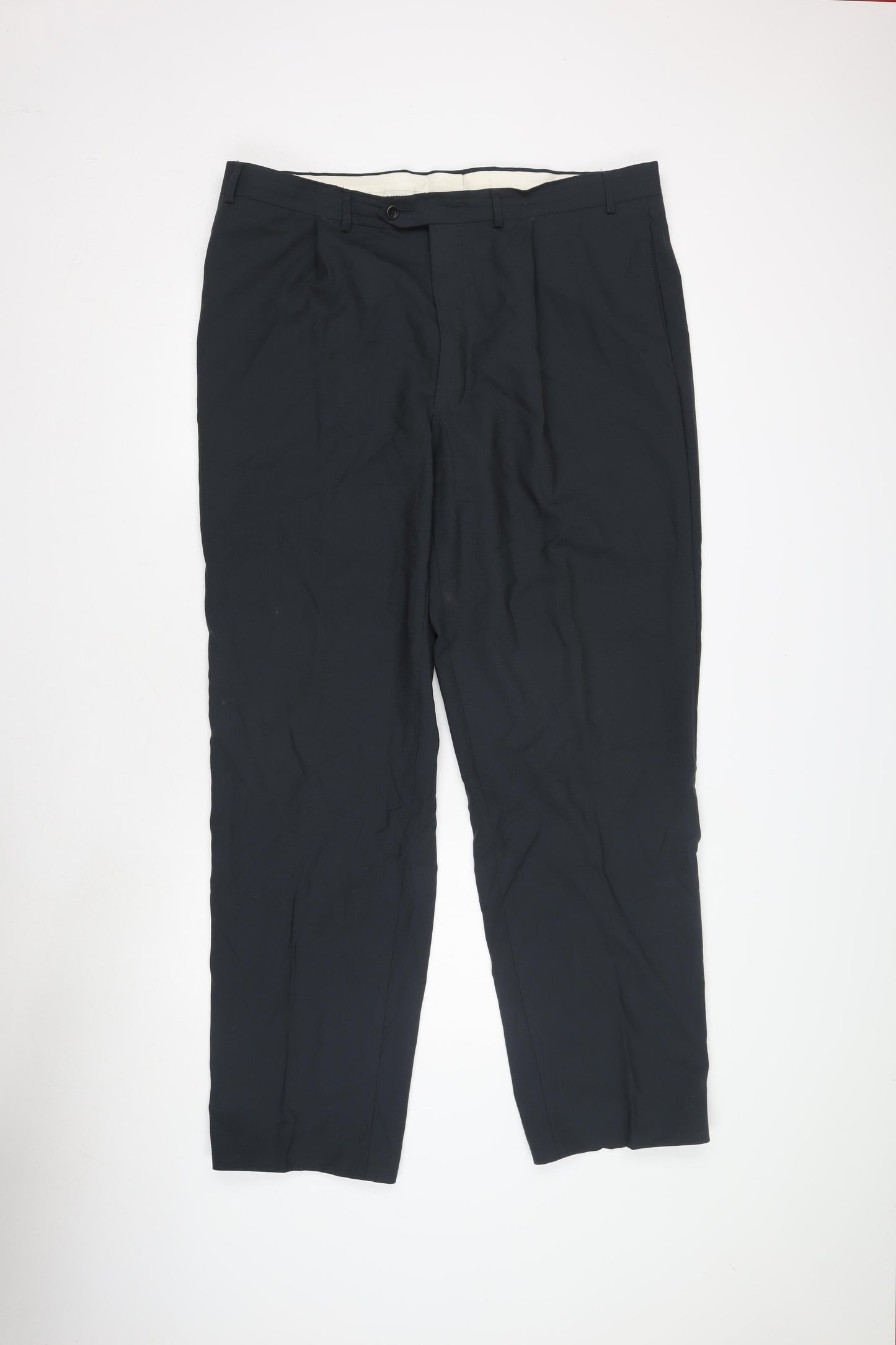Balmain Men's Black Straight Suit Trousers 40W/32L