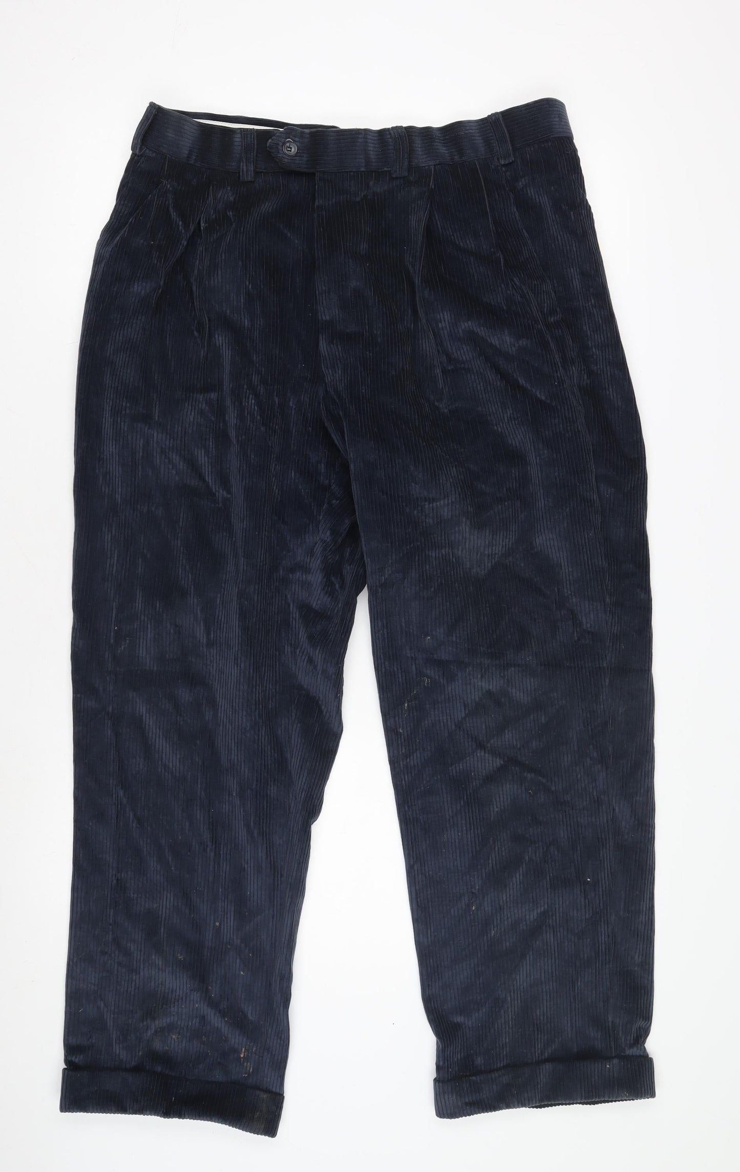 Marks and Spencer Men's Blue Corduroy Trousers 36R