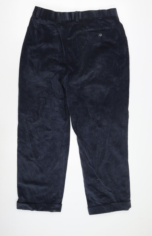 Marks and Spencer Men's Blue Corduroy Trousers 36R