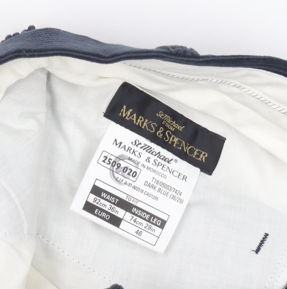 Marks and Spencer Men's Blue Corduroy Trousers 36R