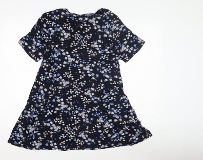 Womens UK Size 12 Roman Blue Tunic Blouse