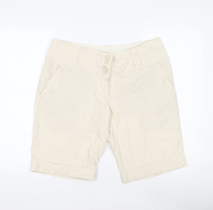 New Look Women's Ivory Chino Shorts - Size 14
