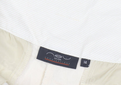 New Look Women's Ivory Chino Shorts - Size 14