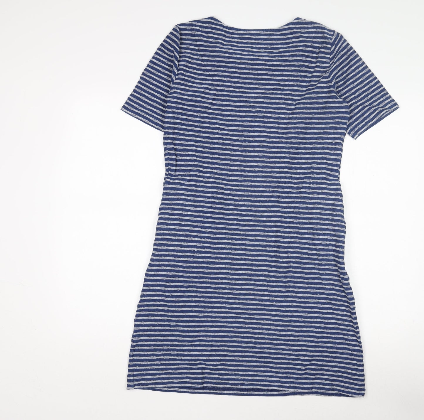 Mantaray Women's Blue Striped Shift Dress Size 10