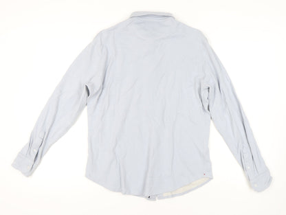 JACHS New York Men's Blue Button-Up Shirt, Size M