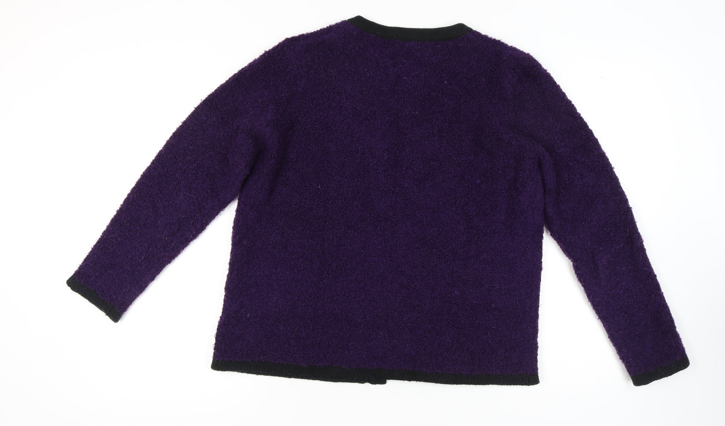 Isle Women’s Purple Cardigan Size L Knit Chunky