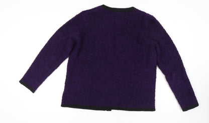 Isle Women’s Purple Cardigan Size L Knit Chunky