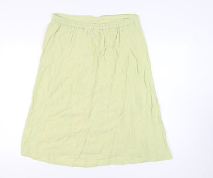 Damart Women's Green Elastic Waist Skirt Size 18