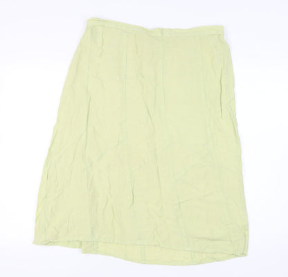 Damart Women's Green Elastic Waist Skirt Size 18