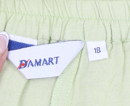 Damart Women's Green Elastic Waist Skirt Size 18