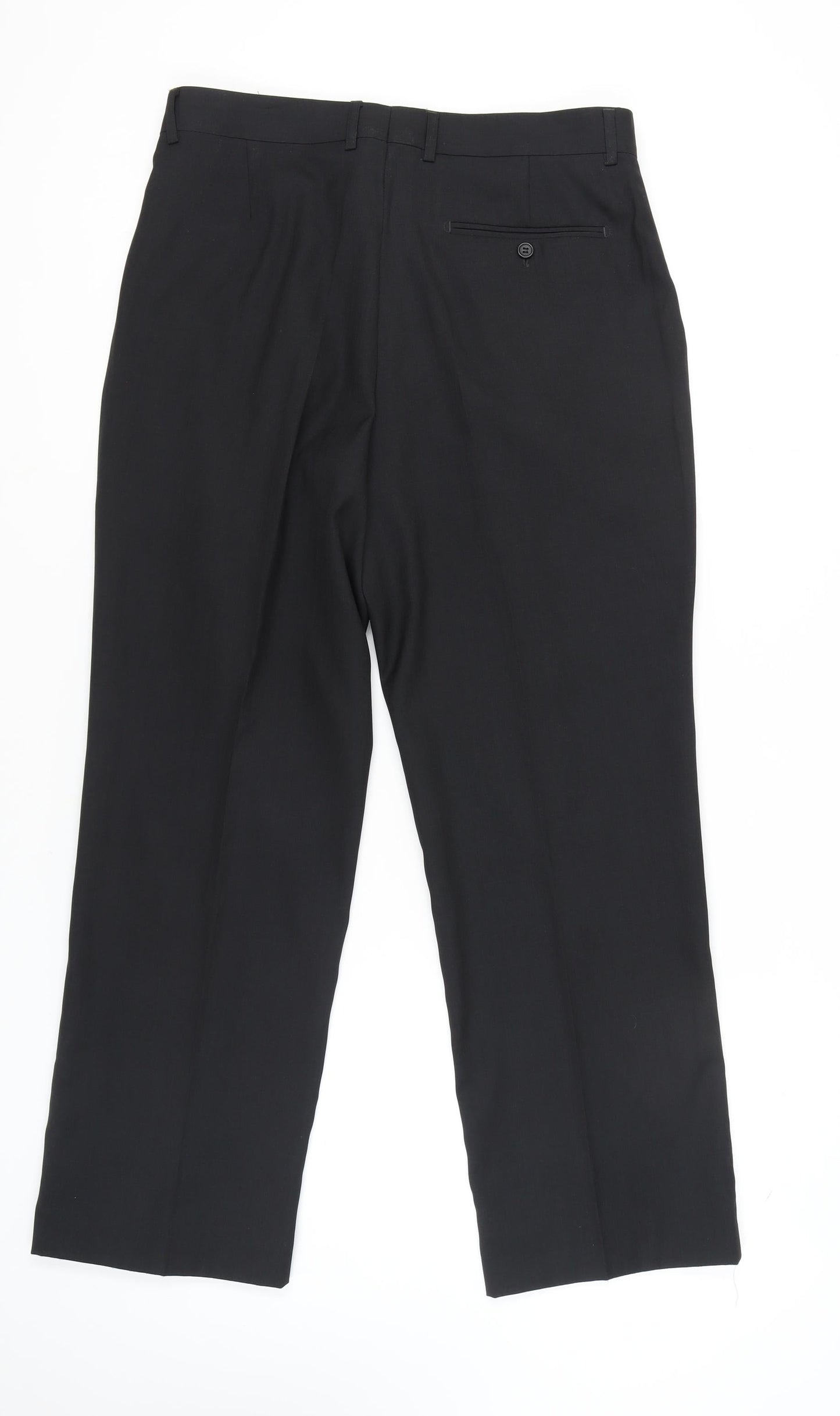 Milan Collection Men's Black Dress Trousers, Size 34